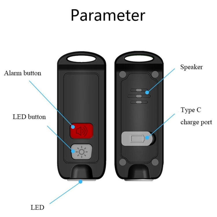 AF-2002 130dB Rechargeable Anti-Wolf Alarm Self-Defense Device With Distress Light, Blue, Green, Black, White AF-2002 130dB Rechargeable Anti-Wolf Alarm Self-Defense Device With Distress Light, Blue, Green, Black, White